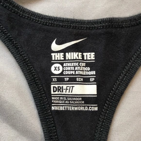 The Nike Athletic Cut Dri Fit Tank XS Black and Distressed White - Picture 11 of 13